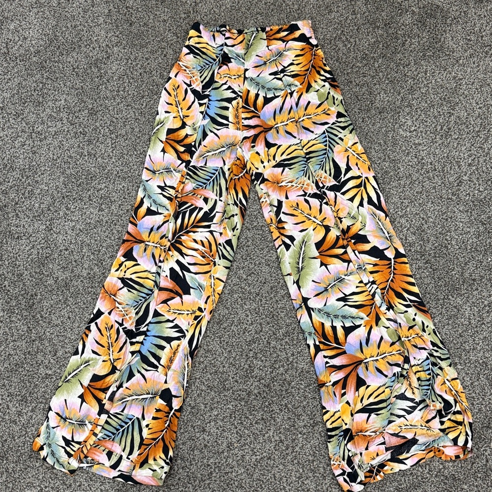 Billabong Multicolor Leaf Print Pants